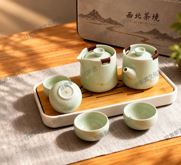 哥窑冰裂茶具