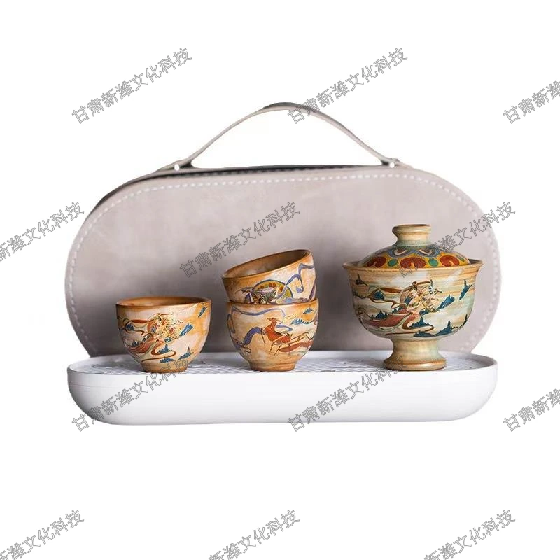 飞天敦煌-盖碗旅行茶具 第 3 张图，共 3 张