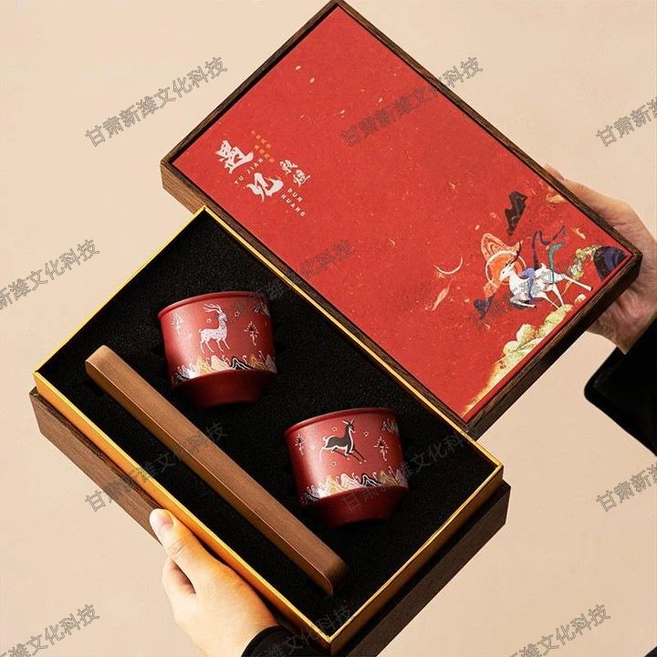 遇见敦煌-九色鹿对杯套装